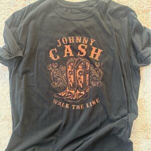 Johnny Cash Graphic Tee - Walk the Line Design